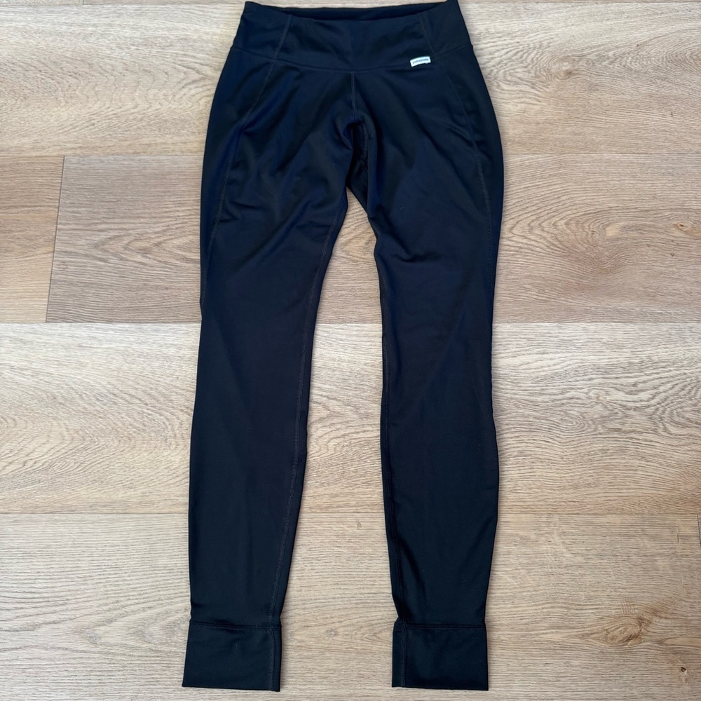 Patagonia Capilene 1 Silkweight Leggings XS Black Baselayer - Picture 3 of 7